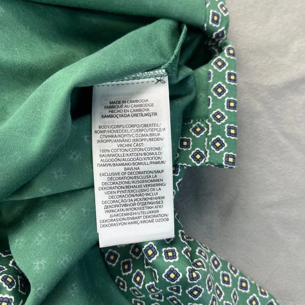 NWT Polo Ralph Lauren Foulard-Print Soft‎ Cotton Polo Shirt Men's Size Large